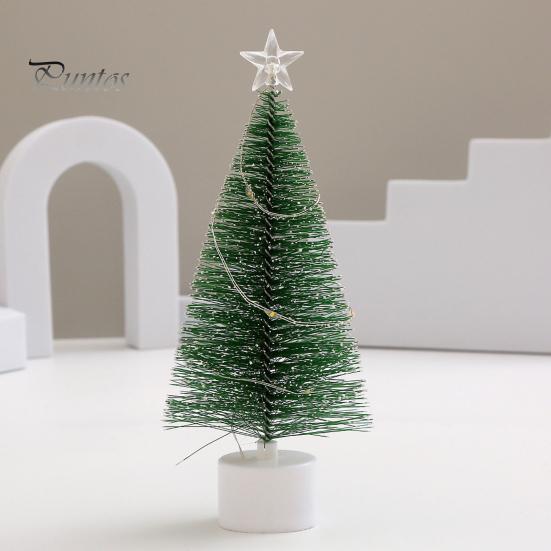 3Pcs LED Christmas Tree Eye-catching Durable Colorful Luminous Christmas Tree Ornament for Home Festive Decoration
