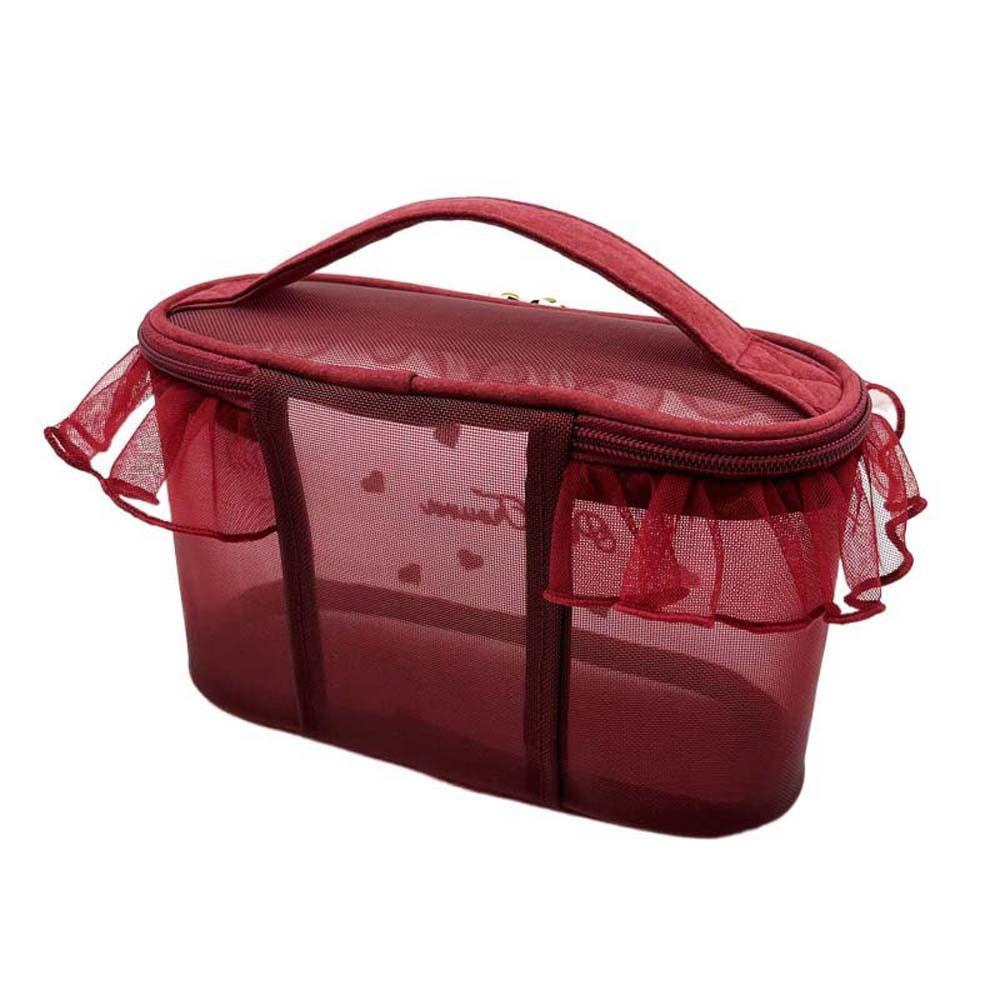 Zipper Mesh Coin Purse Cosmetic Case Mesh Storage Bag Mesh Zipper Bag Mesh Cosmetic Bag Lady