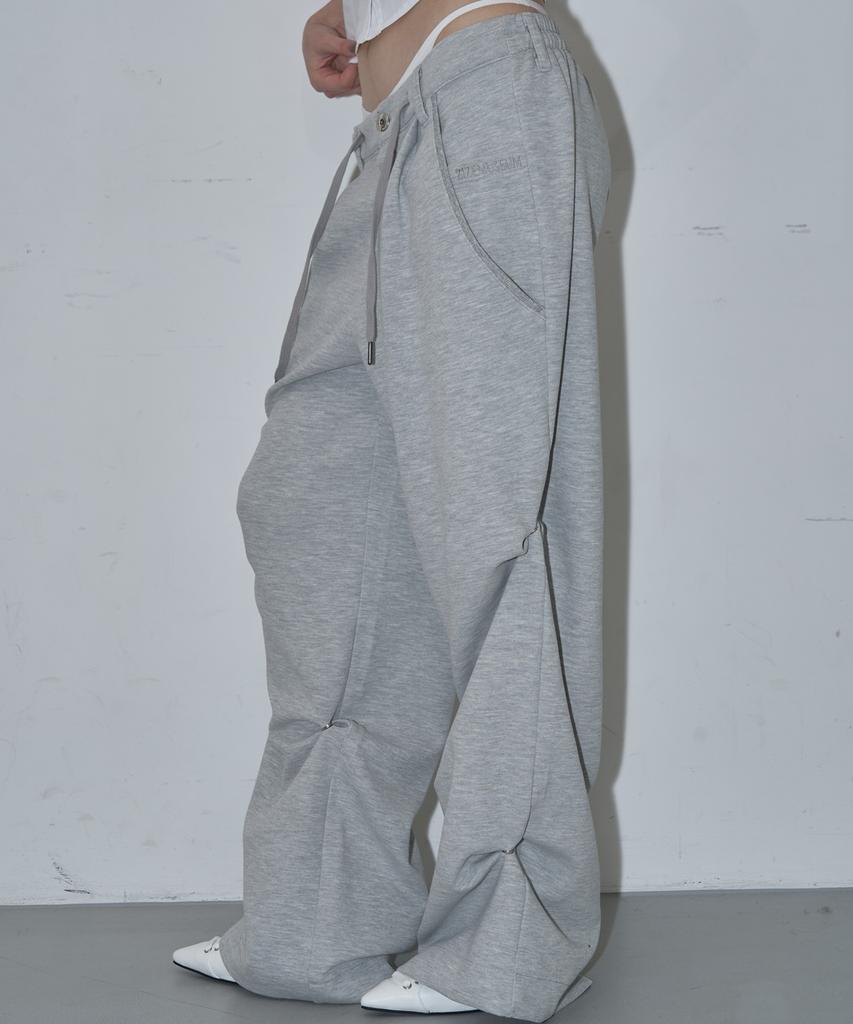 ZIZEMUSEUM Utility Pocket Wide Sweat Pants (Melange Gray)
