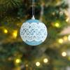 4Pcs 8cm Lace Appliques Christmas Ball Glitter Christmas Decoration Balls  Home