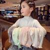 MIMIHELLO Girls' Solid Half-High Collar Long-Sleeve Base Layer Top
