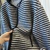 Coats for Women Winter Jacket Stripe Thickened Velvet Windbreaker Loose Casual Coat Top