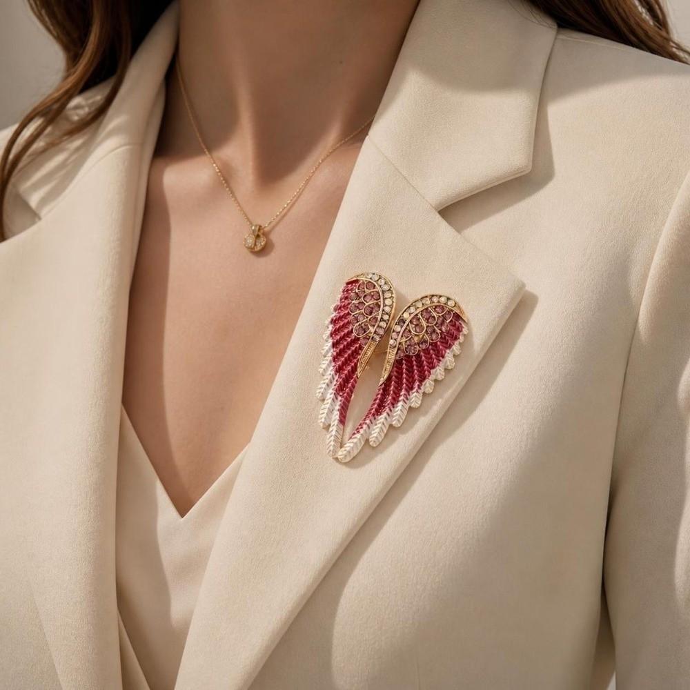 Angel Wings Design Brooch Pin Hand-Made Enamel Lapel Pin Brooch New Angel Wings Brooch Women