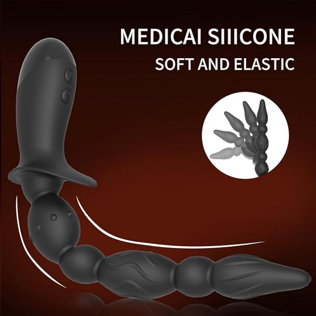 Beads Anal Dildo Vibrators for Men Women Silicone Butt Plug Vibrator Male Prostate Massager Couples Masturbator Buttplug Sex Toy