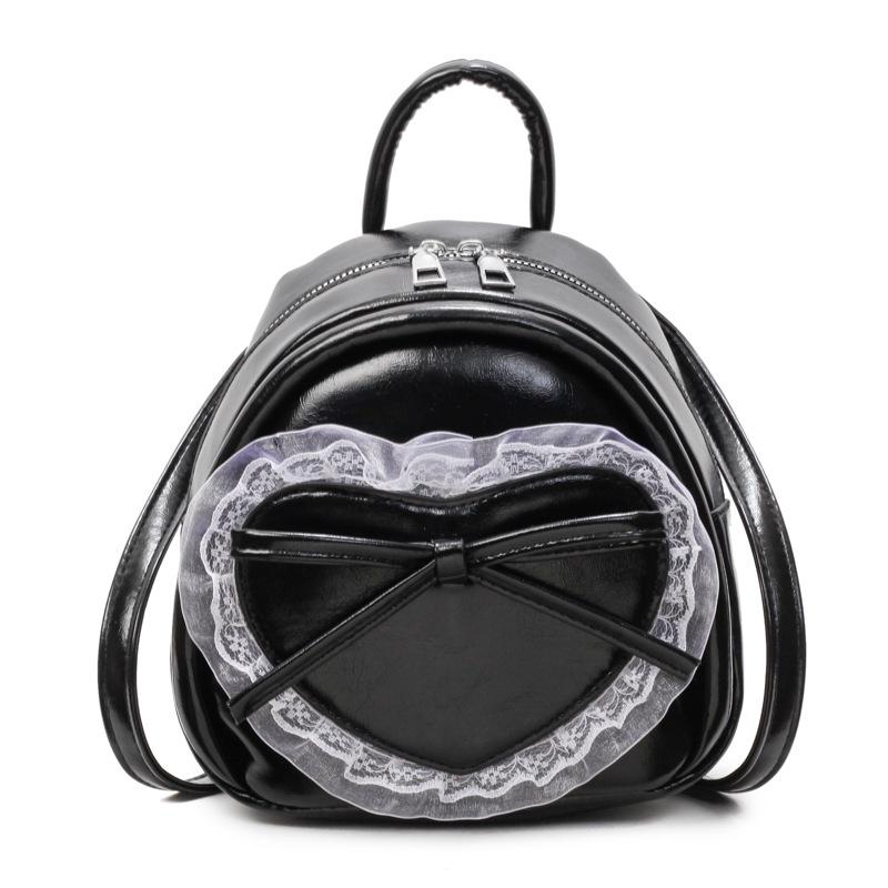 Fashion Lace Bow Backpack Women's 2025 New Trend Small Fresh Schoolbag Shopping Hand Carry Backpack