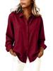 Women's Cotton & Linen Lapel Cardigan – Casual Spring/Summer Long Sleeve Shirt