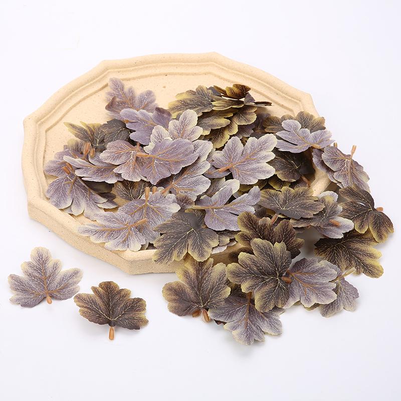 10Pcs Artificial Maple Leaves Fake Fall Leaf Artificial Plants For Autumn Decoration Wedding Home Wreath Christmas Decoration
