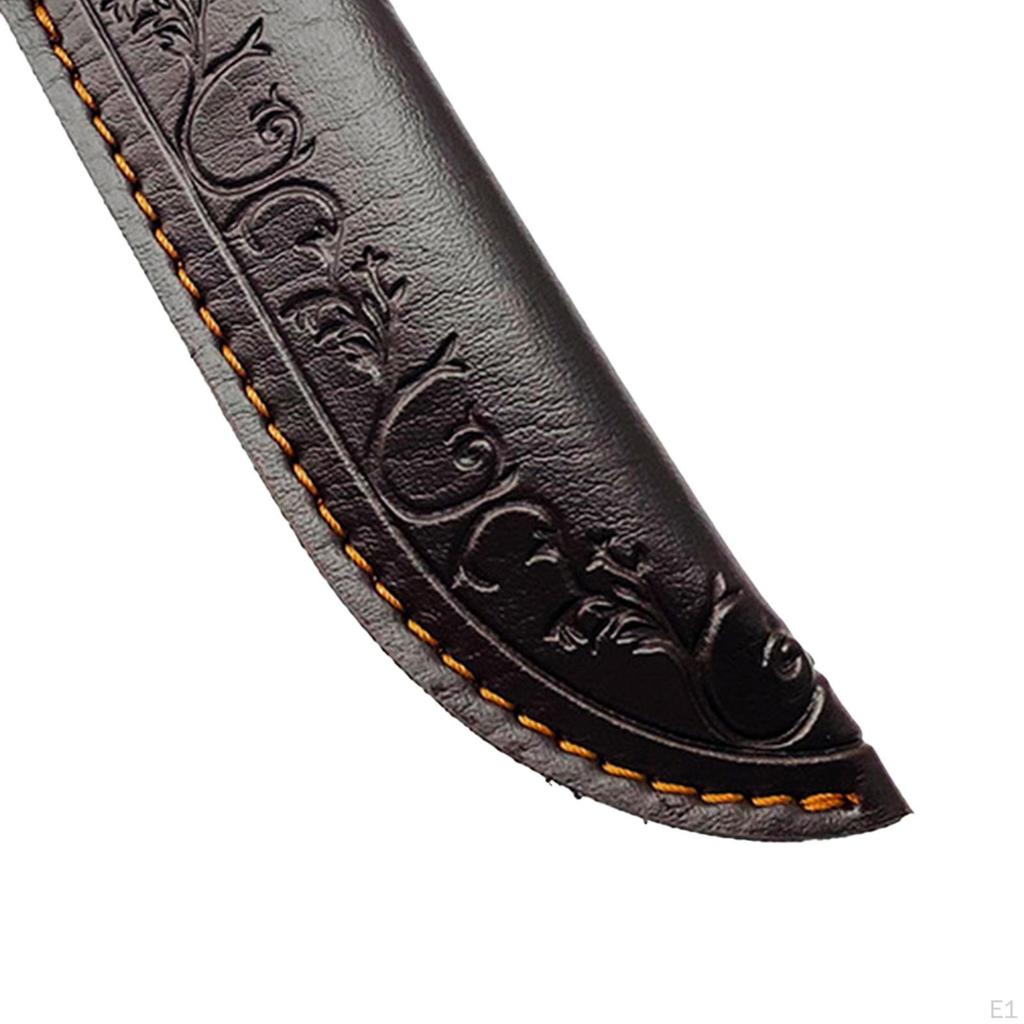 Funda de cuero sintético para cuchillos, multiusos, fácil de transportar, ideal para barbacoas, camping y caza.