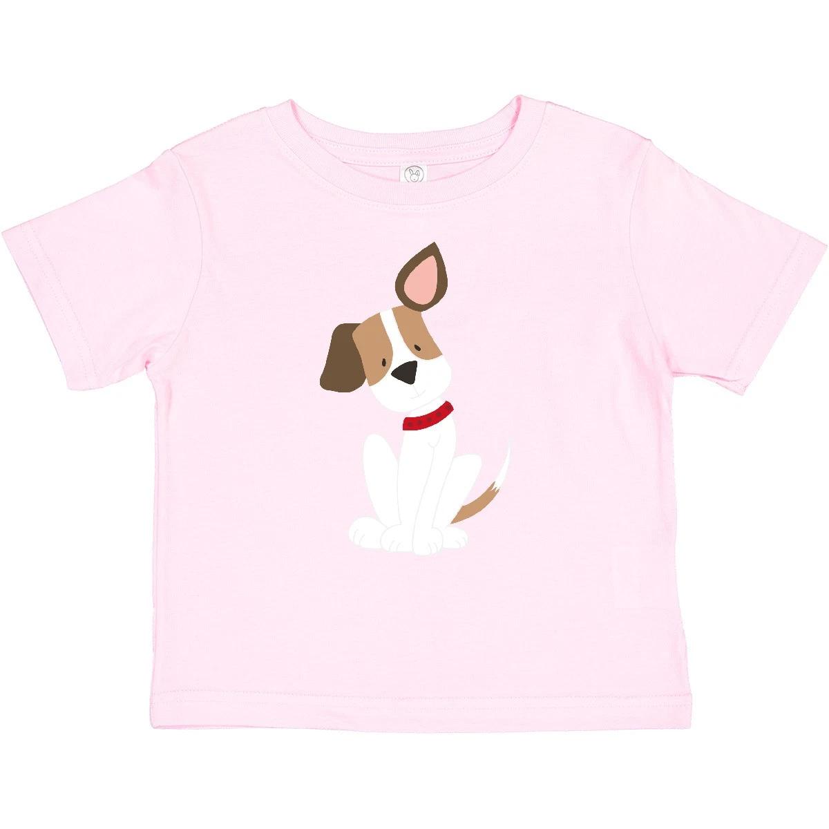 Inktastic Cute Dog, Little Dog, Puppy, Cute Animals, Pet Baby T-Shirt Lover Red 100
