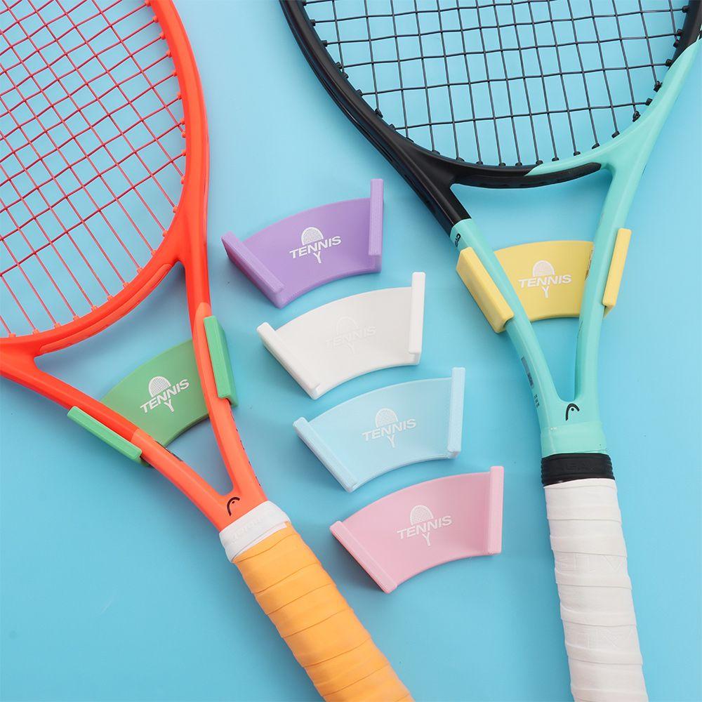 Wall Mounted Tennis Racket Wall Rack Self-adhesive Plastic Badminton Rackets Holder Punch-Free Durable