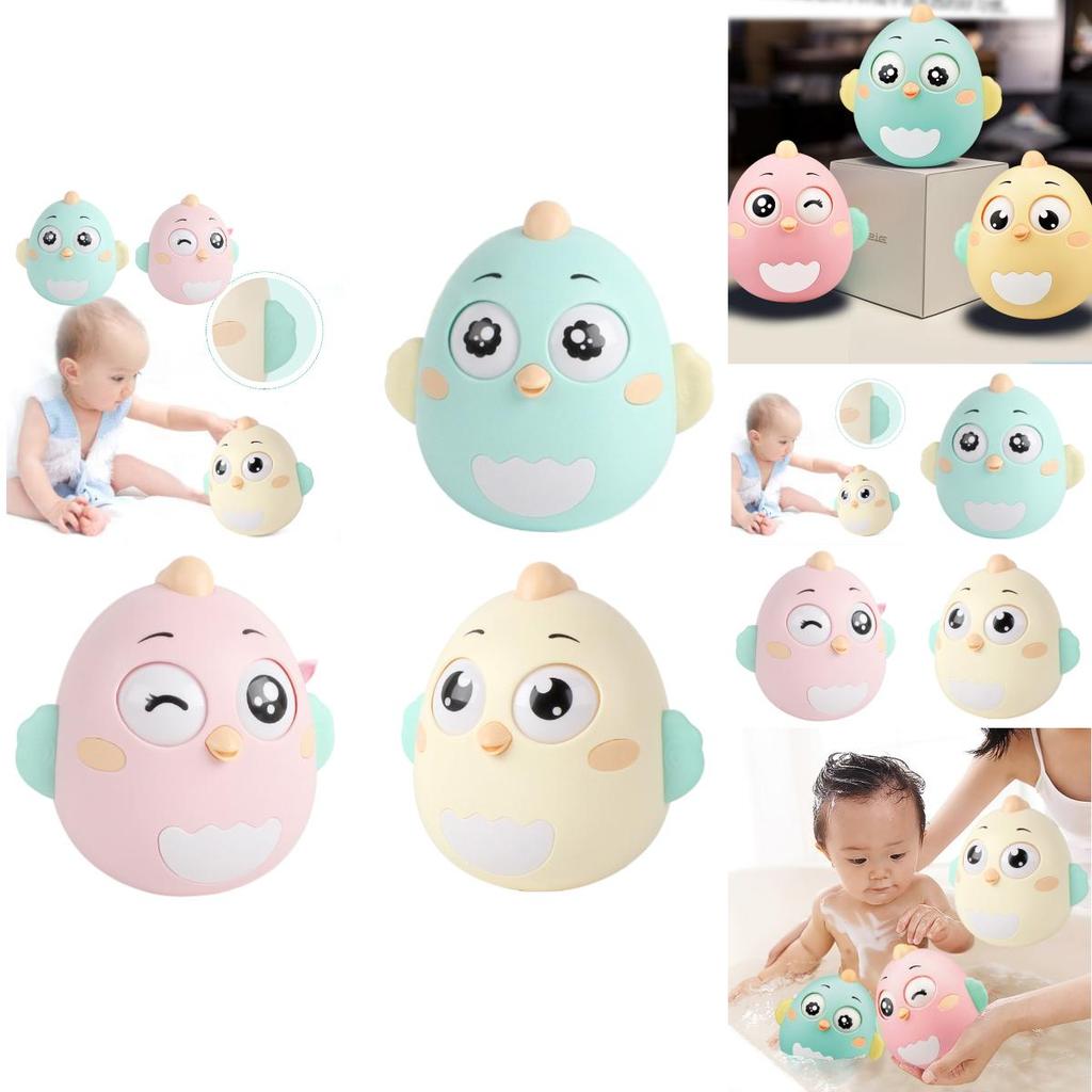 Cute Chick Baby Toddler Plastic Wobbler Toy With Built-in Bell Perfect For Sensorial Development Brand Ruicheng