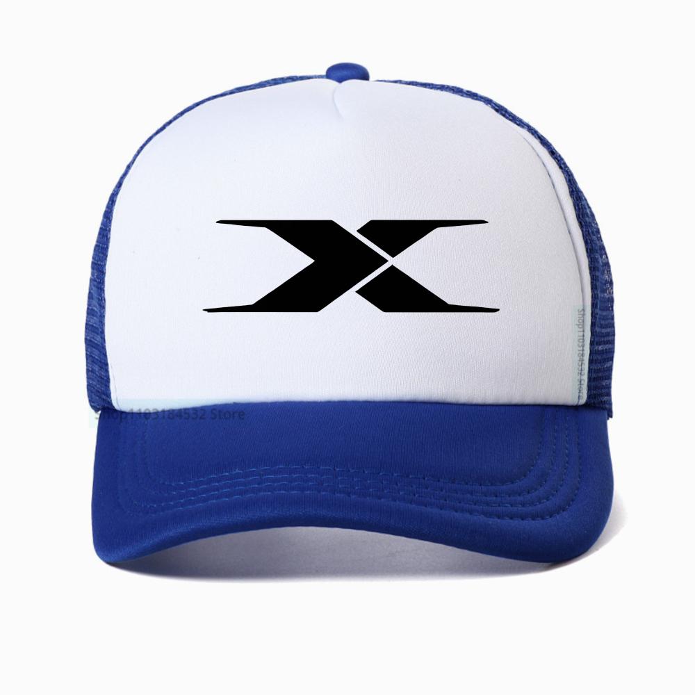 Unisex sommar X-bokstavstryckt basebollkeps trendig avslappnad sportnät truckerhattar Andningsbar justerbar snapback-kepsar