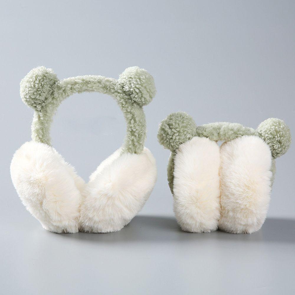 Design Solid Color Frog Bear Ear Women Ear Muff Korean Style  Ear-flap Children Ear Cover Plush