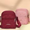 Women Crossbody Small Square Bag Female Girls Canvas Bag Student  Shoulder Messenger Bag Woman Multi Pocket Small Satchel