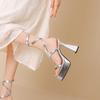 Women's High-heeled Sandals Summer New Sexy European and American Style Waterproof Table Large Size Open-toed Sandals