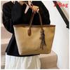 Borsa a Tote di Grande Capacità per Donna in Materiale PU con Chiusura Superiore a Zip per Uso Quotidiano