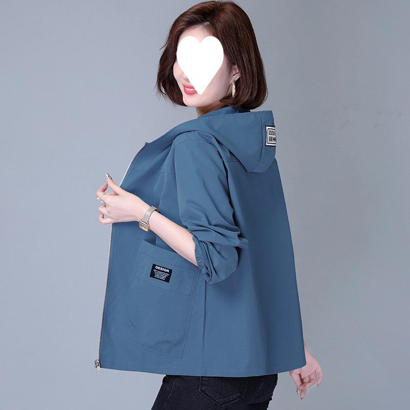 Hooded Short Jacket Women's Spring and Autumn Casual Loose Western Style Age-reducing Jacket