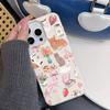 Cute Cat Strawberry Lychee Texture Phone Case For iPhone 17 Pro Max 16 15 14 13 12 11 Pro 14 15 Plus 17 Air Silicone Soft Cover