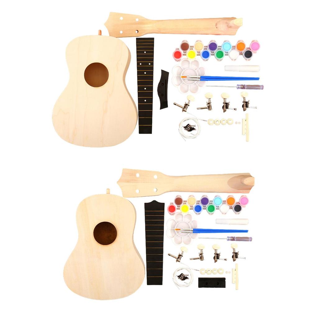 Ukulele DIY for Kids Crafts Unfinished Wooden Paintable Guitar
