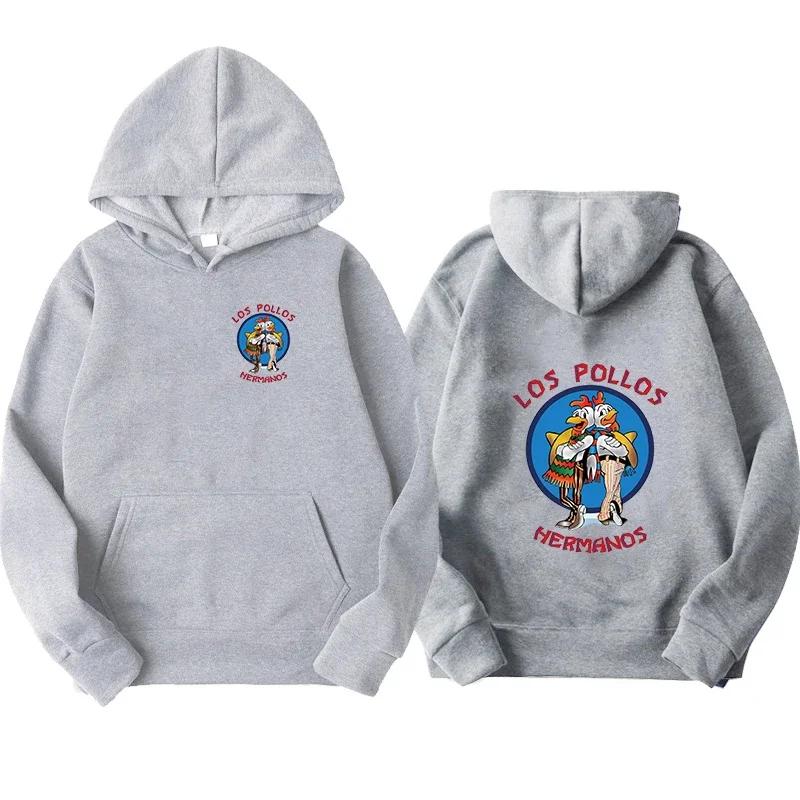 Herbst Winter Fleece Breaking Bad Hoodie Los Pollos Hermanos Chicken Brothers Print Sportbekleidung Herren Damen Mode Lockeres Sweatshirt