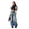 2025 Spring American Retro High Waist Wide Leg Jeans for Women - Spicy Girl