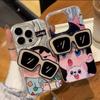 Cartoon Sunglasses Crayon Small New Apple 11 Mobile Phone Case iPhone11promax Feather Yarn 11 Couple 11 Bracket 11