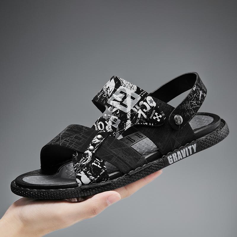 Sandals Men's Outer Wear 2024 New Summer Popular Dual-purpose Non-slip Winter Sports Driving Beach Cool Slippers Tide