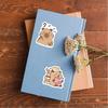 500Pcs/Roll Butterfly Flower Animation Capybara Stickers Anime Decal Cute Kawaii Animation Round Label Sticker For Kids Plaything Gifts