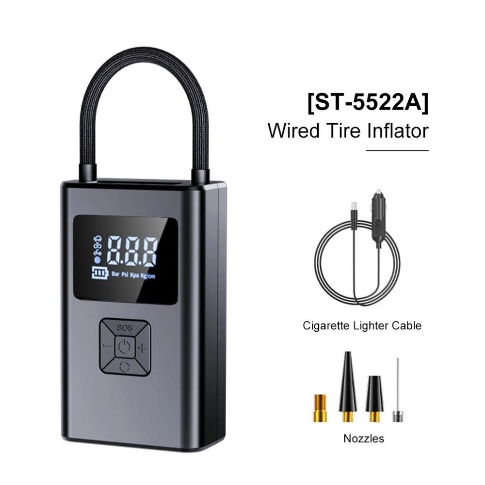 Car wireless inflator tire pump intelligent digital display high-power inflator reverse charge with power bank