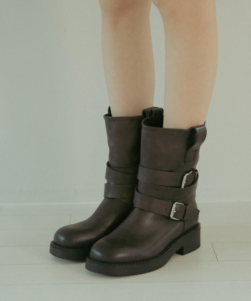 Fri Fla Ljh1028 Belted Middle Boots _ 2Colors