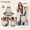 MORGEN SKY Women's Lightweight Business Backpack, Fits 14-inch Laptops, A4 Size, Water-Repellent, 3-Way Carry-On, Stylish, Multifunctional, Perfect