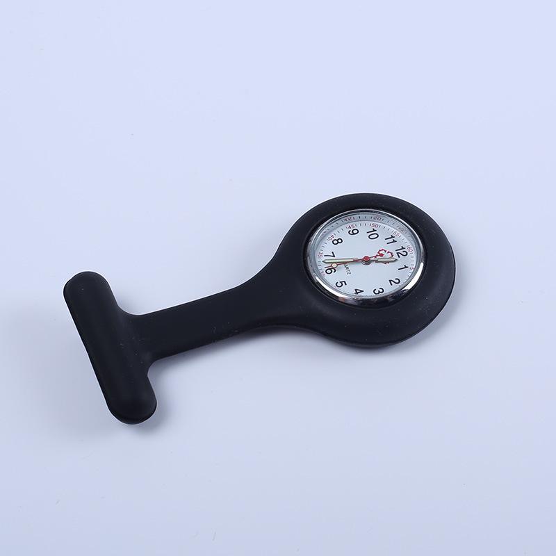Korean Style Silicone Nurse Clip-on Pocket Watch: Cute, Simple, Waterproof Brooch for Female Students and Doctors.