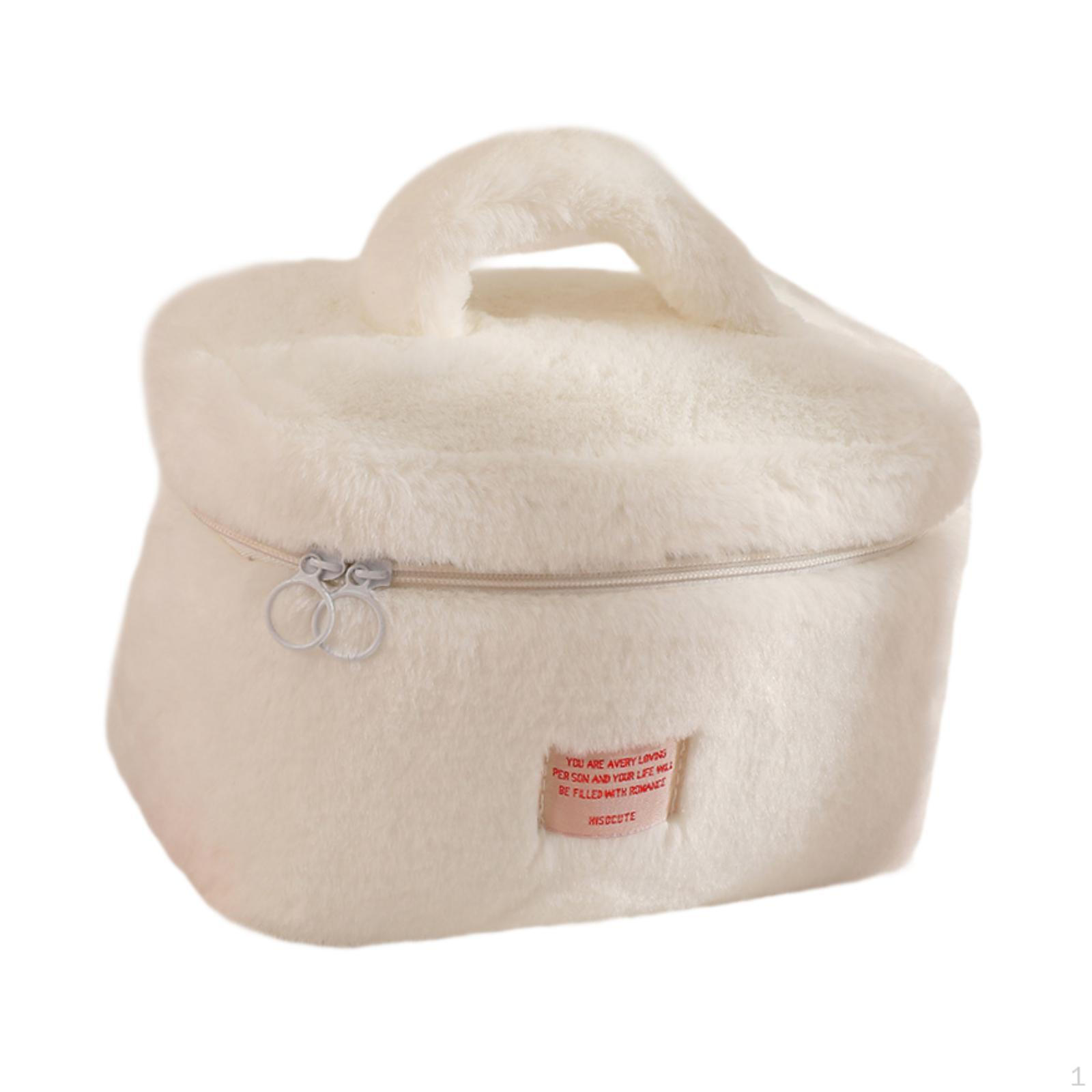 

Косметичка для путешествий и бизнеса с плюшевым дизайном белый