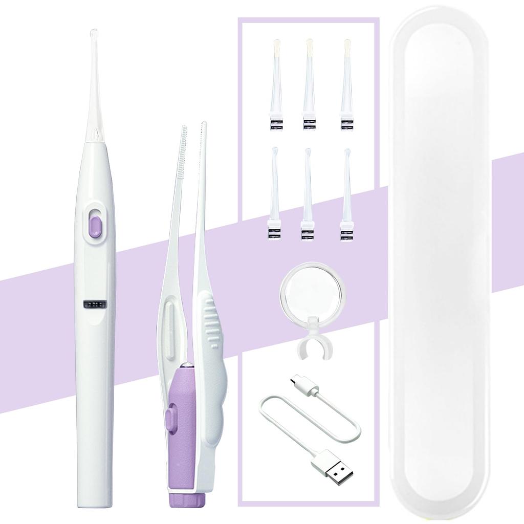 Svítící sluchátko Sluchátko s LED USB Svítící ucho Vyměnitelné sluchátko Svítící ucho pro domácí čistič uší s přenosným světlem, sluchátko, světlo,