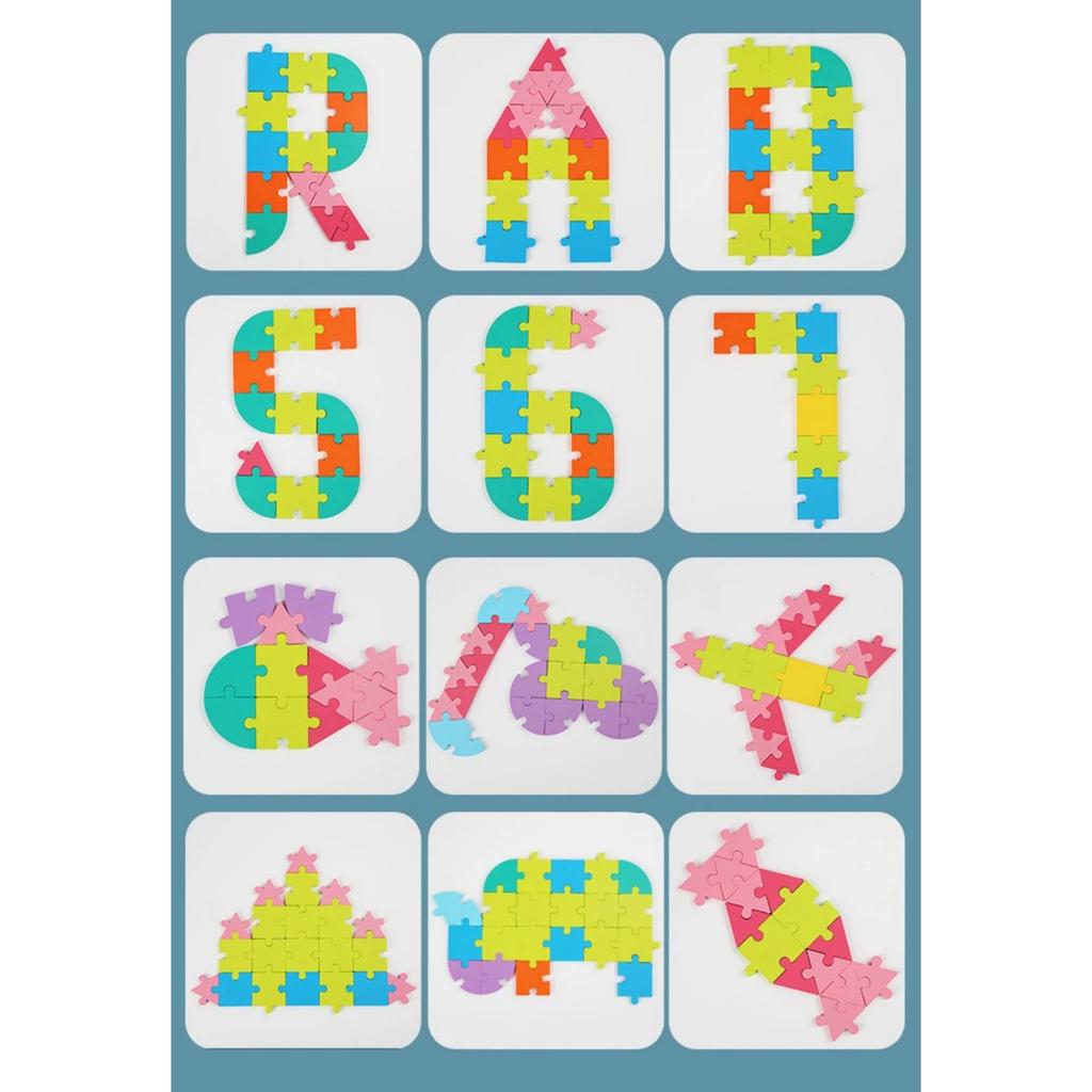 Children Logic Puzzle Tangram Toys Montessori Thinking Educational Games Matching Puzzle Brain Game Letter Animal Jigsaw for Kid