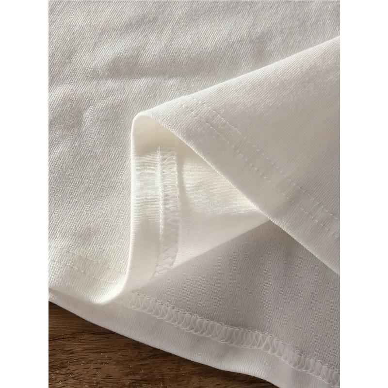 Camiseta Impresa para el Día de San Valentín Talla Europea | Manga Corta Cuello Redondo para Mujer, Lavable a Máquina, Adecuada para Ocasiones Románticas,