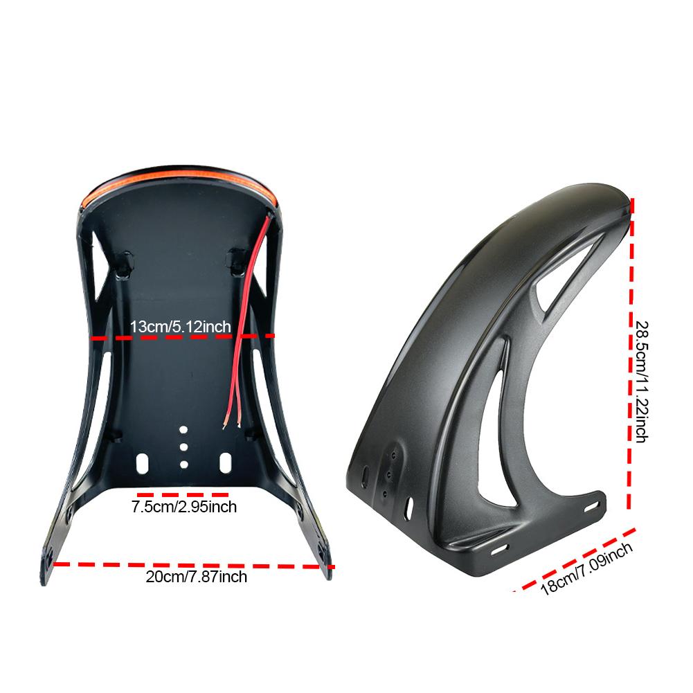 Motorcycle Front Fender Mudguard Extension Splash Pad Modified Accessory with Light for NIU UQI Ninebot SP1 Style Rear Splash Guard