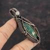 Cuprite Chrysocolla Pendant Gemstone Pendant Copper Wire Wrapped Pendant Copper Jewelry Handmade Pendant Rainbow Moonstone Pendant For Gift