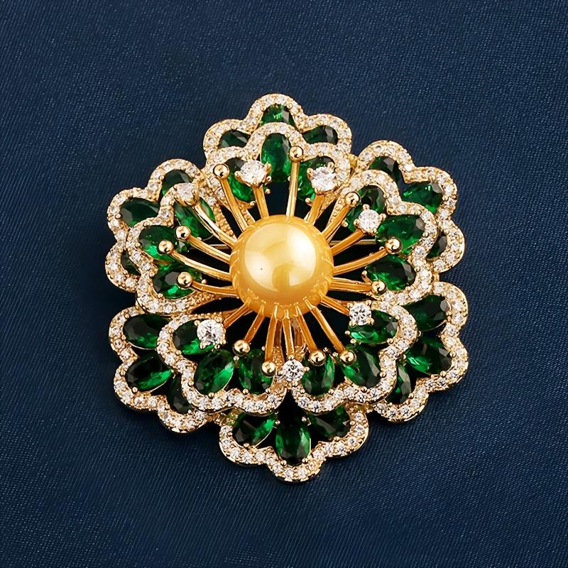 Three-dimensional Begonia Flower High-end Women's Exquisite Luxury High-end Sense Products Brooch