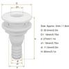 3/4in ABS Plastic Boat Through Hull Connector Hose Coupling  Boat Drainage