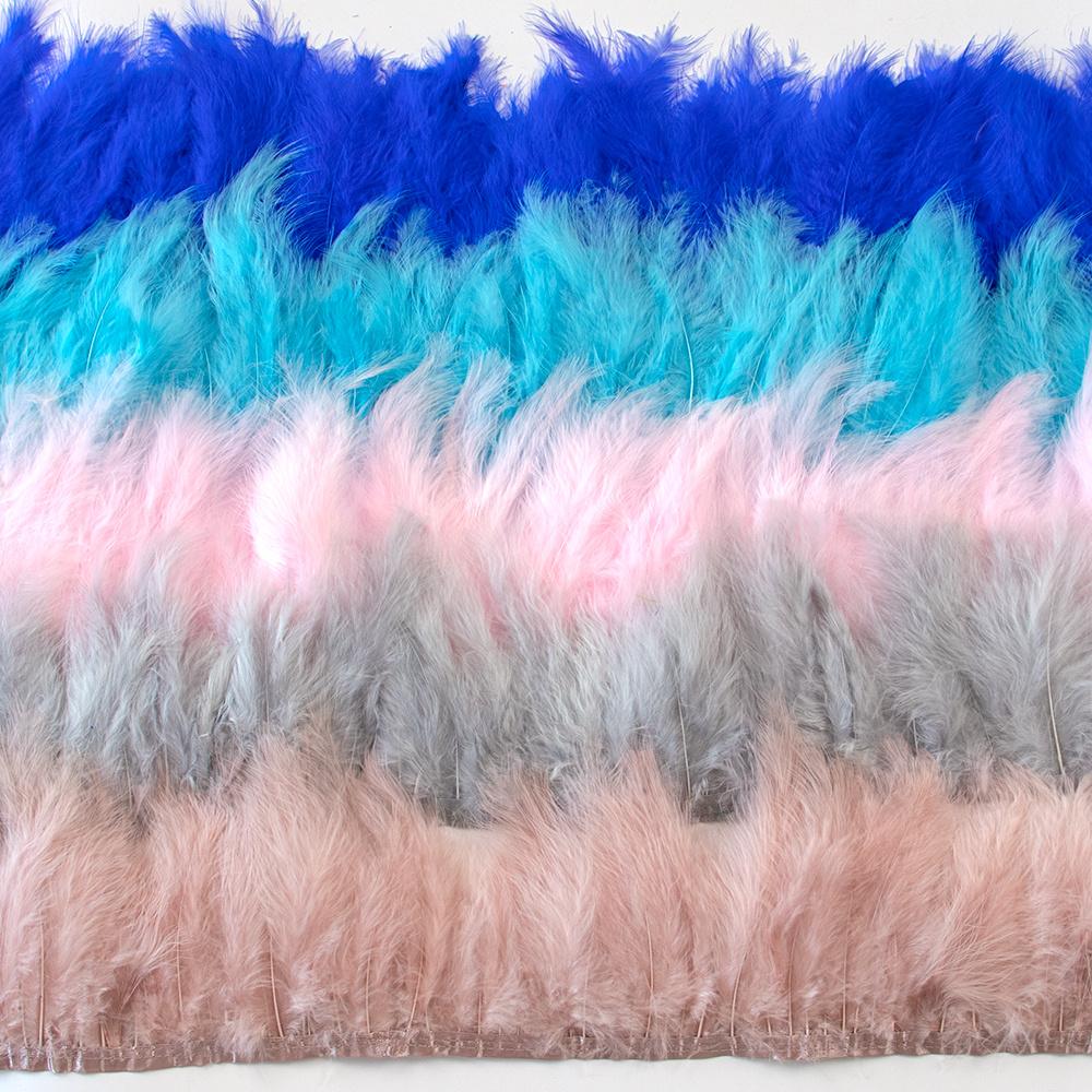 Feather1 Meter soft Marabou Feathers Trim fringe 10-15cm Turkey feather Ribbon for Crafts Clothing Wedding Decoration Sewing Plumes