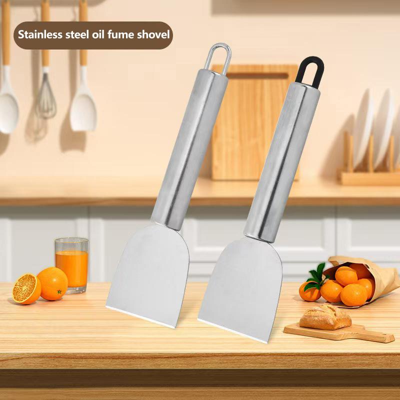 2Pcs Versatile Cleaning Scraper Durable Metal Stainless Steel Glue Remover Snow Shovel For Kitchen, Bathroom And Home Use New