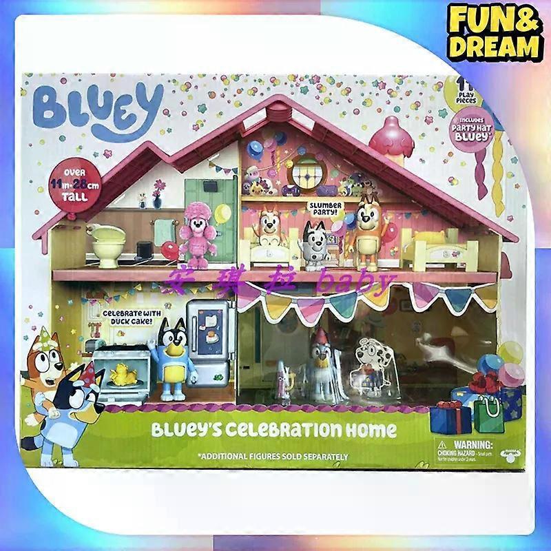 Bluey Action Figure Creative Cartoon Anime Figures Model Wooden Bluey Ornaments Statue Collectible Doll Ornament Desk Decoration