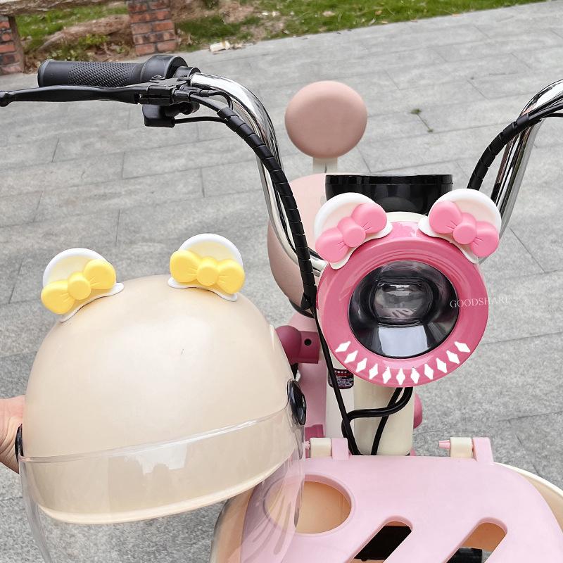 Electric Vehicle Stickers Motorcycle Helmet Decorative Stickers Cat Ear And Bear Ear Accessories Cute Accessories