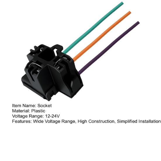 H4 Bulb Socket Wiring Harness Extension Kit Female Lamp Holder Cable for Most Trucks SUVs Headlights Fog Lamp
