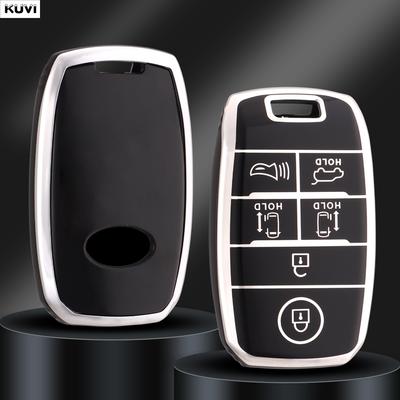 6 Buttons Fashion Tpu Car Smart Key Case Cover Shell Fob Holder Protector For Kia Sedona Grand Carnival Sorento L580 Accessories