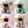 Soft And Cuddly 8" Pug Dog Plush Toy With Seven Charming Costumes