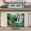 2D Idyllic Forest Waterfall Nature Wall Tapestry, Lake Swan Fishing Boat Flower Bird Bedroom Home Decor