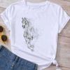 Fashion Clothes Summer Spring Flower 90s Tee Ladies Cartoon Clothing Short Sleeve Graphic T Shirt Women T-shirt Female Top