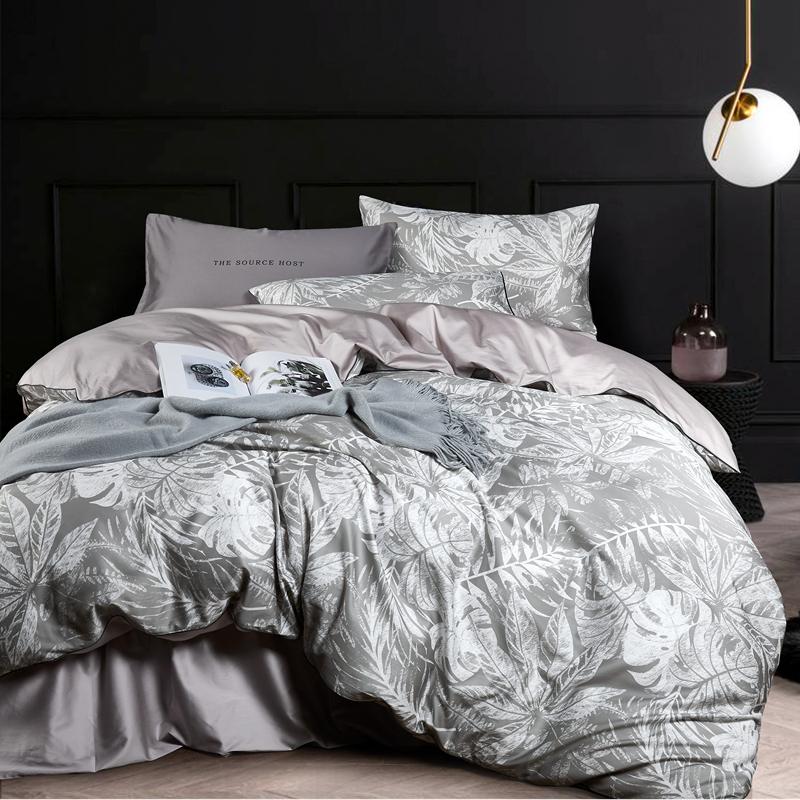 Egyptian Cotton Bed Linen Sheets, Bedding Sets, Duvet Cover, Flower Print, Pastoral Princess Bedspreads